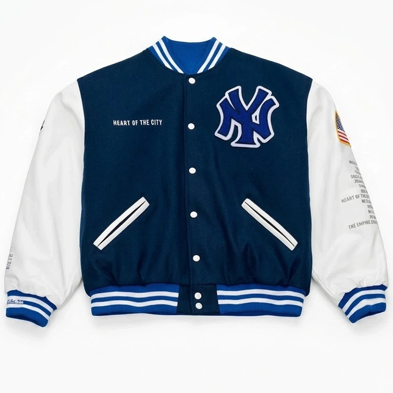 Jay-Z The Blueprint x New York Yankees Varsity Jacket Jay-Z The Blueprint x New York Yankees Varsity Jacket <div class="product-short-description"><h2>Jay-Z The Blueprint x New York Yankees Varsity Jacket</h2><p>Upgrade your wardrobe with the Jay-Z The Blueprint x New York Yankees Varsity Jacket, a standout varsity jacket featuring team-inspired detailing and classic fanwear style. It features a striking blue tone. Ideal for casual wear, fan styling, themed outfits, and collectors seeking a distinctive outerwear statement.</p></div>
