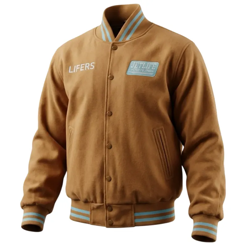 Jet Life Lifer Brown Wool Jacket Jet Life Lifer Brown Wool Jacket <p>Shop the <strong>Jet Life Lifer Brown Wool Jacket</strong>, a statement jacket style for casual layering and standout outfits. Ideal for streetwear, seasonal styling, themed looks, and everyday outerwear rotation.</p>