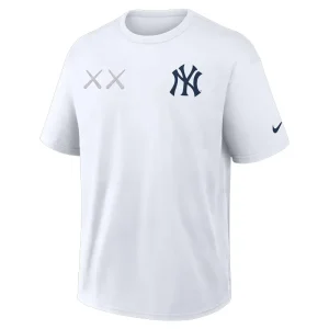 KAWS Nike MLB Fanatics Fest Elevated Max 90 New York Yankees White Tee