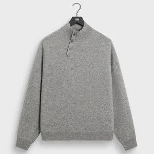 &Kin Mid Heather Grey Cashmere Cyrus Turtleneck