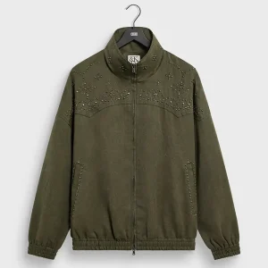 &Kin Studded Canvas Rhysand Jacket
