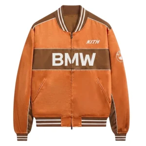 Kith BMW Captain Orange Varsity Jacket