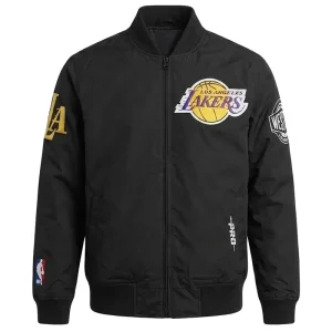 LA Lakers Living Large Twill Black Jacket