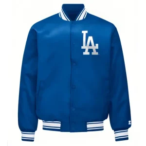 Los Angeles Dodgers Home plate Printed Graphic Satin Varsity Jacket