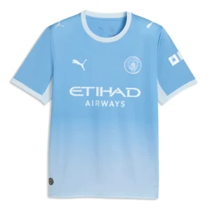 Man Manchester City FC City Home Jersey 2026/27 With HAALAND 9 Printing Blue-Icy Blue