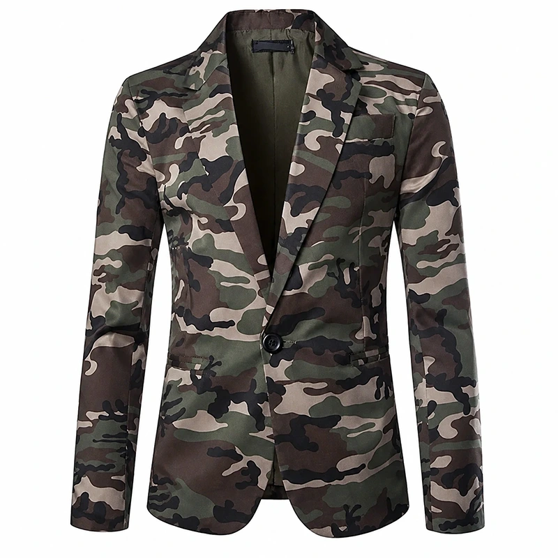 Mens Camouflage Cotton Blazer Mens Camouflage Cotton Blazer <p>Discover the <strong>Mens Camouflage Cotton Blazer</strong>, a polished tailored style for elevated everyday dressing. Ideal for smart-casual outfits, events, layered looks, and statement wardrobe styling.</p>
