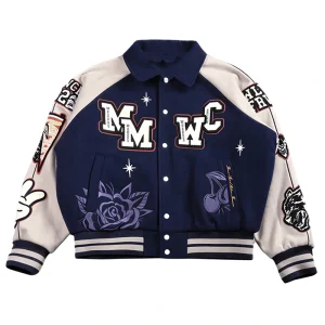 Mickey Mouse Wolves Club Rudy Navy Letterman Jacket