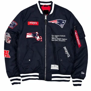 NEW ENGLAND PATRIOTS X ALPHA X NEW ERA MA-1 BOMBER JACKET