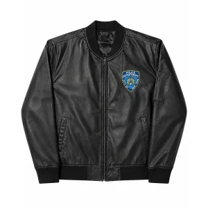 NYPD Leather Bomber Jacket