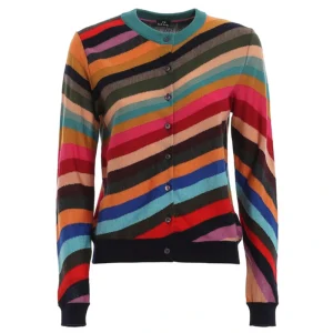 New Paul Smith Multicolor Striped Cardigan
