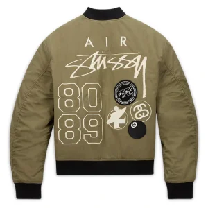 Nike x Stüssy Olive Bomber Jacket