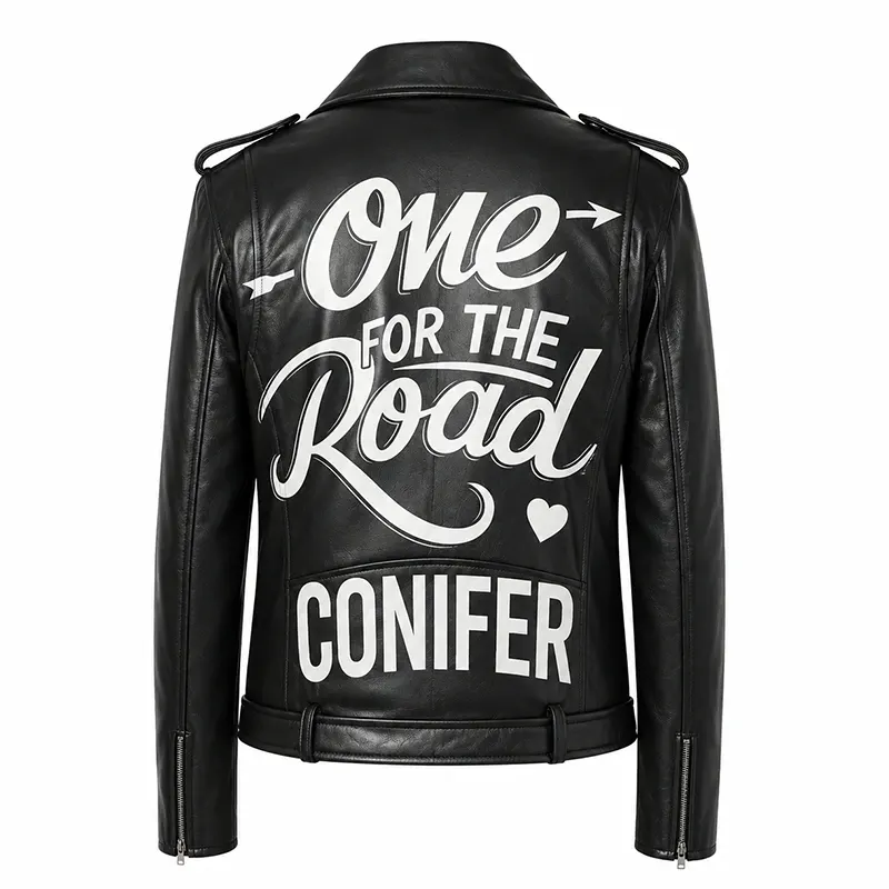 One for the Road Biker Leather Jacket 1 One for the Road Biker Leather Jacket <p>Discover the <strong>One for the Road Biker Leather Jacket</strong>, a statement leather jacket style made for standout outerwear looks. A strong choice for casual styling, layered outfits, themed fashion, and collectors.</p>