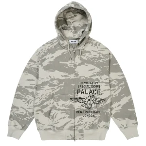 Palace Dove Stamp Waffle Snow Camo Zip Hoodie