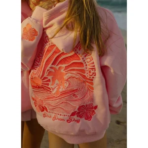 Pink Palm Puff "Everything Comes in Waves" Hoodie