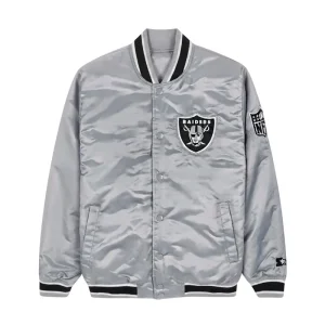 Raiders Exclusive Silver Satin Jacket