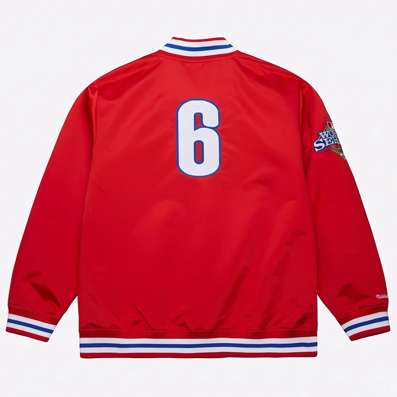 Ryan Howard Philadelphia Phillies Red Legends Satin Jacket 1 Ryan Howard Philadelphia Phillies Red Legends Satin Jacket <p>Celebrate baseball history with the Ryan Howard Philadelphia Phillies Red Legends Satin Jacket. Its vibrant red appearance and classic sports styling create a standout choice for Phillies fans and collectors.</p>