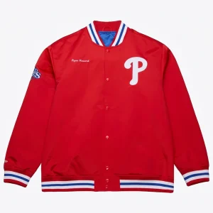Ryan Howard Philadelphia Phillies Red Legends Satin Jacket