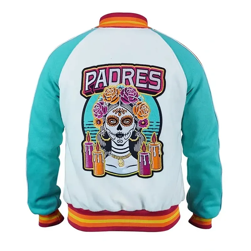 San Diego Padres La Catrina City Connect Jacket San Diego Padres La Catrina City Connect Jacket <p>Shop the <strong>San Diego Padres La Catrina City Connect Jacket</strong>, a statement jacket style for casual layering and standout outfits. Ideal for streetwear, seasonal styling, themed looks, and everyday outerwear rotation.</p>