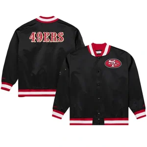 San Francisco 49ers 80th Anniversary Black Satin Jacket