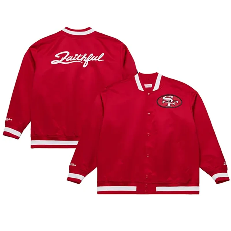 San Francisco 49ers 80th Anniversary Red Satin Jacket San Francisco 49ers 80th Anniversary Red Satin Jacket <p>Show bold team pride with the San Francisco 49ers 80th Anniversary Red Satin Jacket. Its vibrant commemorative design is perfect for football games, fan collections, and statement streetwear.</p>
