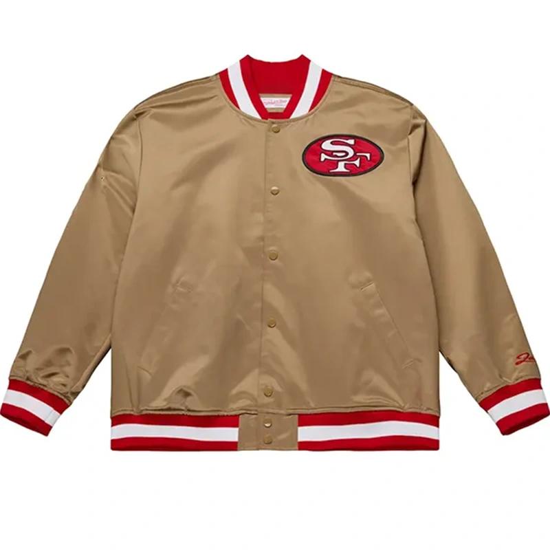 San Francisco 49ers 80th Anniversary Satin Jacket 1 San Francisco 49ers 80th Anniversary Satin Jacket <p>Celebrate eight decades of football history with the San Francisco 49ers 80th Anniversary Satin Jacket. Its commemorative team-inspired styling makes it a standout collectible for loyal fans.</p>