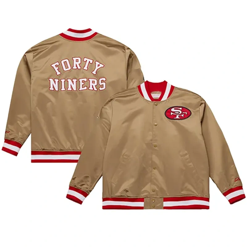 San Francisco 49ers 80th Anniversary Satin Jacket 2 San Francisco 49ers 80th Anniversary Satin Jacket <p>Celebrate eight decades of football history with the San Francisco 49ers 80th Anniversary Satin Jacket. Its commemorative team-inspired styling makes it a standout collectible for loyal fans.</p>