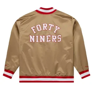 Areena Design <p>Celebrate eight decades of football history with the San Francisco 49ers 80th Anniversary Satin Jacket. Its commemorative team-inspired styling makes it a standout collectible for loyal fans.</p> San Francisco 49ers 80th Anniversary Satin Jacket <p>Celebrate eight decades of football history with the San Francisco 49ers 80th Anniversary Satin Jacket. Its commemorative team-inspired styling makes it a standout collectible for loyal fans.</p>
