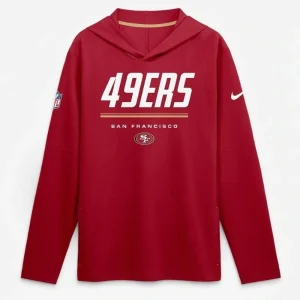 San Francisco 49ers Red Hooded T-shirt