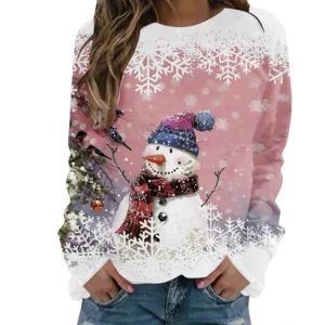 TJ Maxx Women's Casual Christmas Snowman Sweatshirt