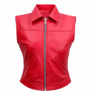 Terry Bogard Red Cosplay Leather Vest