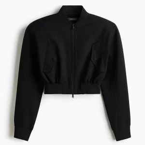WARDROBE.NYC H&M Cropped Wool Bomber Jacket
