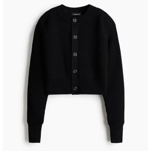 WARDROBE.NYC H&M Shoulder-Pad Wool Cardigan