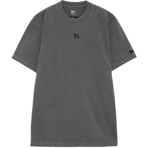 Y's x New Era Short Sleeve Charcoal Cotton Tee