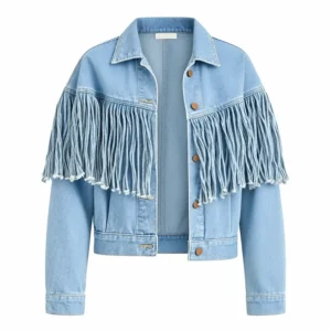 Ainsley Norris Denim Fringe Jacket