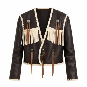 Brilliant Minds Fringe Leather Jacket