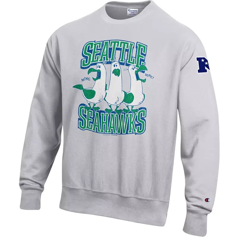 Champion NFL x Disney Finding Nemo Seagulls Seattle Seahawks Pullover Sweatshirt 4 Champion NFL x Disney Finding Nemo Seagulls Seattle Seahawks Pullover Sweatshirt <p>Refresh your casual wardrobe with the <strong>Champion NFL x Disney Finding Nemo Seagulls Seattle Seahawks Pullover Sweatshirt</strong>. This sweatshirt style works well for layered looks, street-inspired outfits, relaxed styling, and everyday wear.</p>
