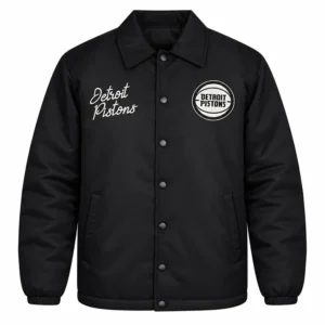 Detroit Pistons Black Coaches Jacket