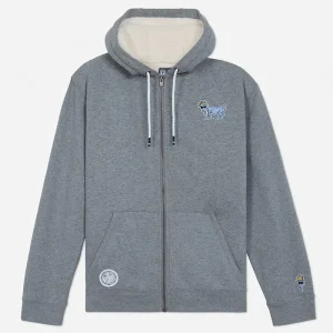 GOAT OG Sherpa Lined Grey Full Zip Hoodie