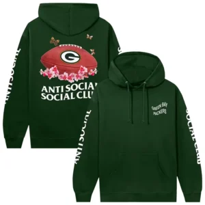 Green Bay Packers AntiSocialSocialClub x NFL Green Impact Blossom Hoodie