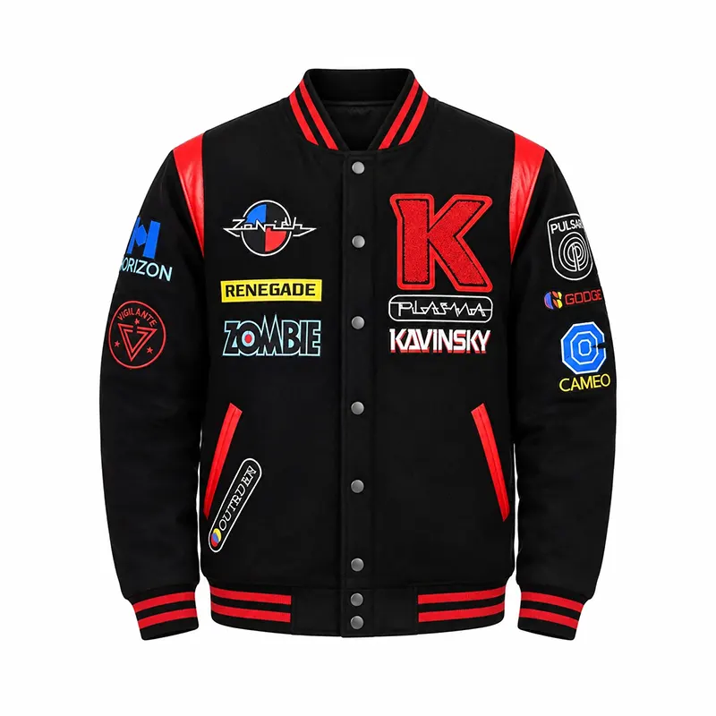 Kavinsky Reborn Black Varsity Jacket Kavinsky Reborn Black Varsity Jacket <p>Upgrade your wardrobe with the <strong>Kavinsky Reborn Black Varsity Jacket</strong>, a stylish jacket designed for fans of standout streetwear and modern outerwear. Featuring durable everyday construction, a comfortable fit, and distinctive detailing, this piece is ideal for casual wear, collections, and everyday styling. Buy this premium jacket online in the USA.</p>