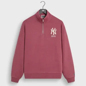 Kith x New York Yankees Vintage Nelson Garnet Quarter Zip