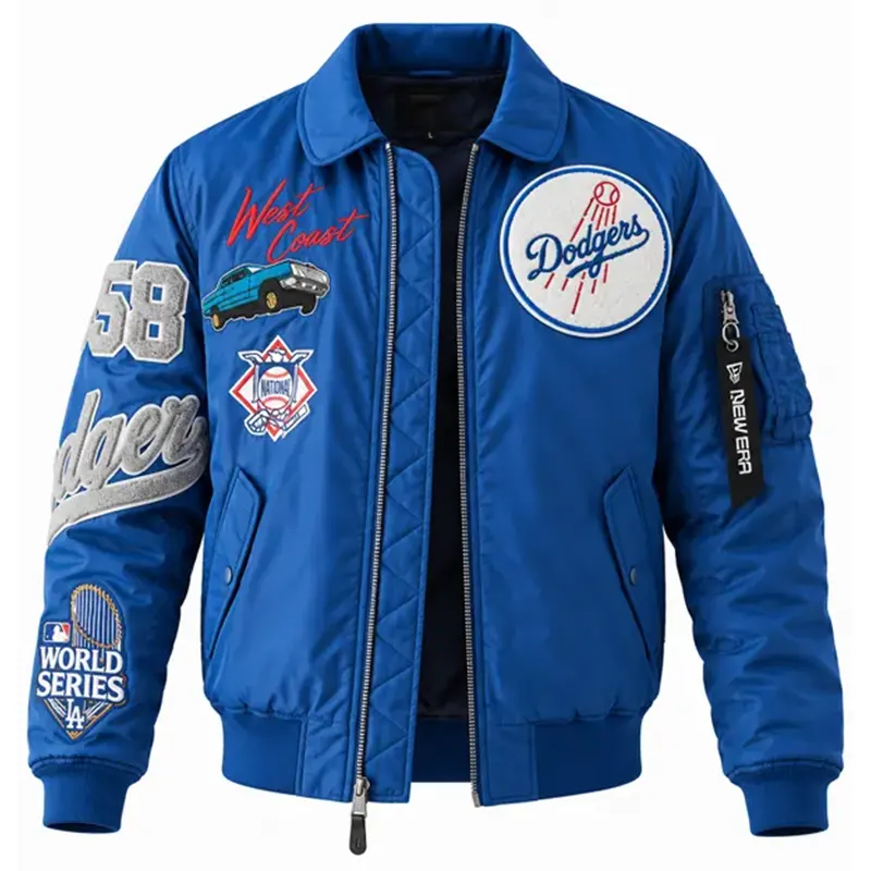 Los Angeles Dodgers New Era x Alpha Industries MA-1 Full-Zip Bomber Jacket 3 Los Angeles Dodgers New Era x Alpha Industries MA-1 Full-Zip Bomber Jacket <p>Elevate your wardrobe with the <strong>Los Angeles Dodgers New Era x Alpha Industries MA-1 Full-Zip Bomber Jacket</strong>, a standout jacket designed for fans of modern streetwear and statement fashion. Featuring iconic bomber silhouette and practical zip-front design, it offers a versatile look for casual outfits, game-day style, concerts, and everyday wear. Shop the Los Angeles Dodgers New Era x Alpha Industries MA-1 Full-Zip Bomber Jacket online in the USA for a bold, trend-focused addition to your collection.</p>