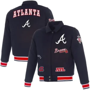 MLB Women's Atlanta Braves JH Design Reversible Full-Snap Jacket