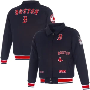 MLB Women's Boston Red Sox JH Design Reversible Full-Snap Jacket
