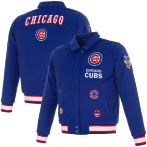 MLB Women's Chicago Cubs JH Design Royal Reversible Full-Snap Jacket