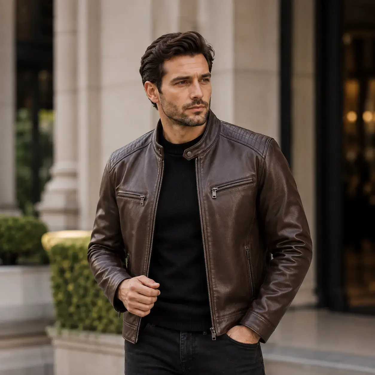 Areena Design men's premium leather jacket