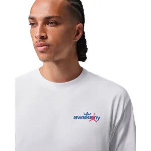 Areena Design Keep your streetwear rotation sharp with the Men's Jordan x Awake NY T-Shirt. The collaboration-inspired design blends basketball culture with contemporary New York fashion in an easy everyday tee silhouette. Pair it with denim, cargos, shorts, or sneakers. Shop the men's Jordan x Awake NY T-shirt online for modern casual style. Men's Jordan x Awake NY T-Shirt Keep your streetwear rotation sharp with the Men's Jordan x Awake NY T-Shirt. The collaboration-inspired design blends basketball culture with contemporary New York fashion in an easy everyday tee silhouette. Pair it with denim, cargos, shorts, or sneakers. Shop the men's Jordan x Awake NY T-shirt online for modern casual style.