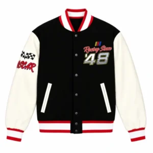 NASCAR Racing Team Black White Jacket
