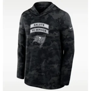 NFL Tampa Bay Buccaneers Nike Salute to Service Sideline Long-Sleeve Hooded Top
