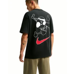 Areena Design <p>Upgrade your streetwear and fanwear rotation with the <strong>Nike x One Piece Black T-Shirt</strong>, a character-inspired T-shirt designed for a bold, modern look and easy everyday styling.</p><ul><li>Distinctive Nike x One Piece Black T-Shirt inspired design</li><li>Versatile choice for casual wear, game day, events, or street style</li><li>Ideal for fans and collectors looking for standout apparel</li></ul> Men's Nike x One Piece T-Shirt